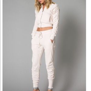 LIKE new - Velour Blush Pink Track Suit